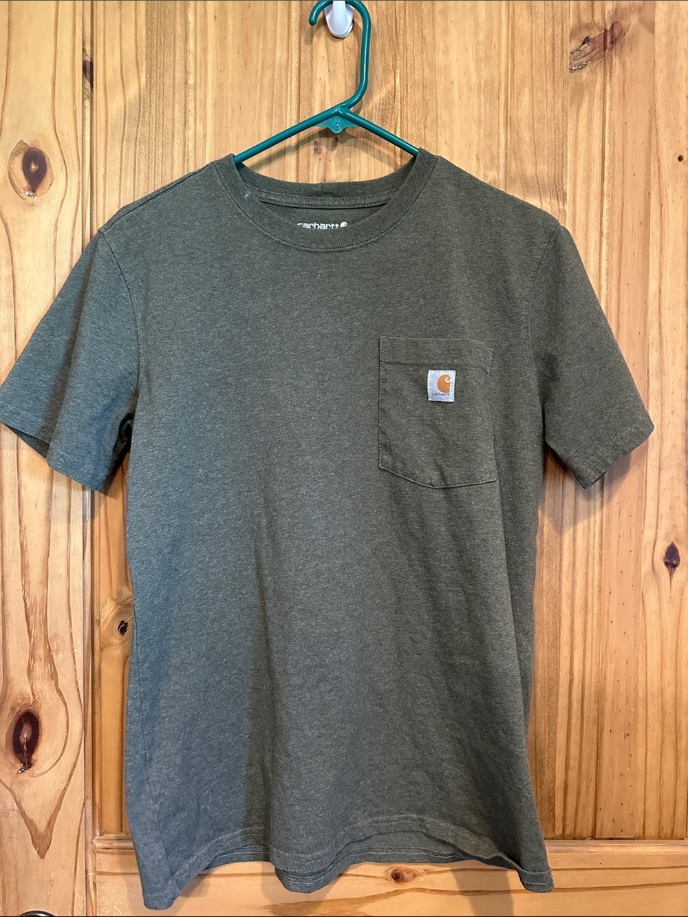 Carhartt Olive Green Short Sleeve Pocket T-Shirt